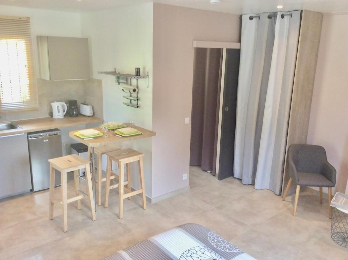 Studio Pied Village Eze - Dans Villa Recente - Parking Gratuit ภายนอก รูปภาพ