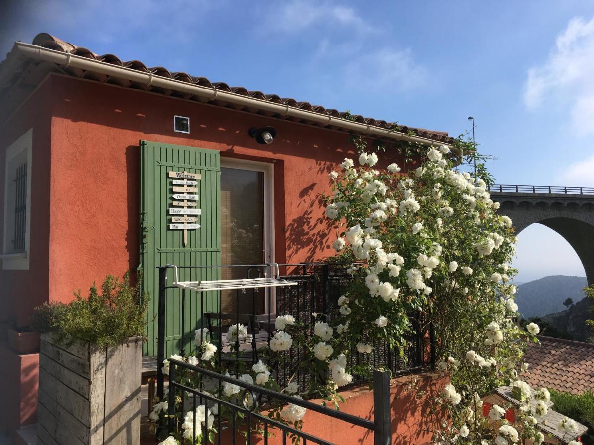 Studio Pied Village Eze - Dans Villa Recente - Parking Gratuit ภายนอก รูปภาพ